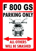 F 800 GS PARKING ONLY
